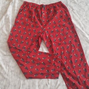 Men's large polo bear all over pajamas